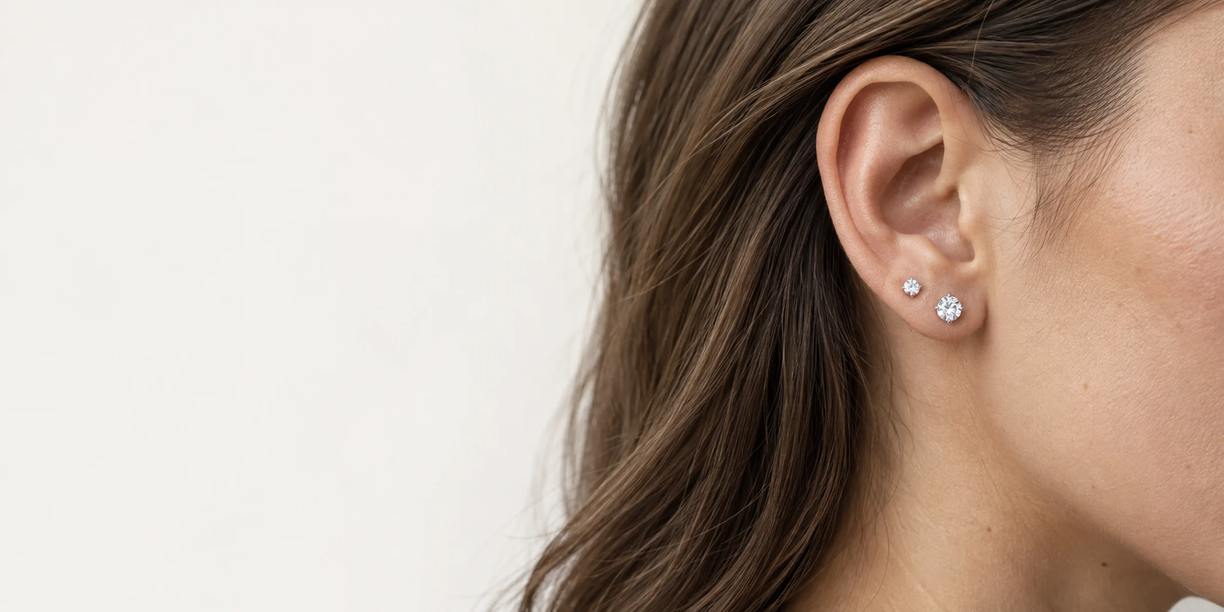 Implant-grade titanium earrings for sensitive ears